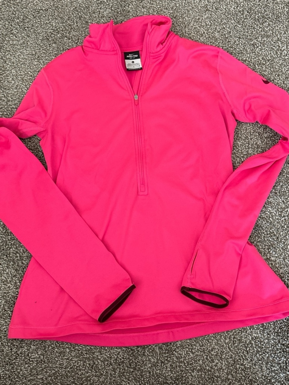 Nike Hot Pink Quarter-Zip Athletic Pullover